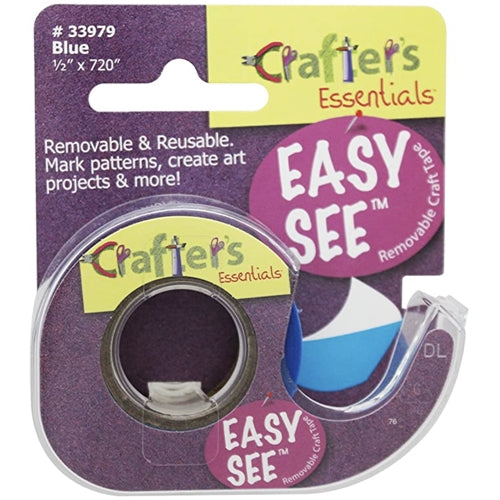 Lee Products Crafter's Easy See Removable Craft Tape .5X720 Blue